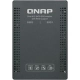 QNAP QDA-A2MAR caja para disco duro externo Caja externa para unidad de estado sólido (SSD) Negro M.2, Bastidor de instalación negro, Caja externa para unidad de estado sólido (SSD), M.2, M.2, 6 Gbit/s, Negro