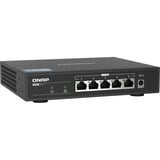 QNAP QSW-1105-5T switch No administrado Gigabit Ethernet (10/100/1000) Negro, Interruptor/Conmutador negro, No administrado, Gigabit Ethernet (10/100/1000)