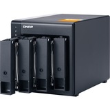 QNAP TL-D400S caja para disco duro externo Carcasa de disco duro/SSD Negro, Gris 2.5/3.5", Caja de unidades negro, Carcasa de disco duro/SSD, 2.5/3.5", Serial ATA II, Serial ATA III, 6 Gbit/s, Hot-swap, Negro, Gris