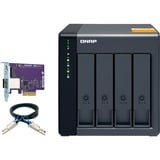 QNAP TL-D400S caja para disco duro externo Carcasa de disco duro/SSD Negro, Gris 2.5/3.5", Caja de unidades negro, Carcasa de disco duro/SSD, 2.5/3.5", Serial ATA II, Serial ATA III, 6 Gbit/s, Hot-swap, Negro, Gris