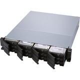 QNAP TL-R1200S-RP caja para disco duro externo Carcasa de disco duro/SSD Negro, Gris 2.5/3.5", Caja de unidades negro, Carcasa de disco duro/SSD, 2.5/3.5", Serial ATA III, 6 Gbit/s, Hot-swap, Negro, Gris