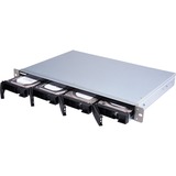 QNAP TL-R400S caja para disco duro externo Carcasa de disco duro/SSD Negro, Gris 2.5/3.5", Caja de unidades negro, Carcasa de disco duro/SSD, 2.5/3.5", Serial ATA III, 6 Gbit/s, Hot-swap, Negro, Gris