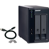 QNAP TR-002 caja para disco duro externo Carcasa de disco duro/SSD Negro 2.5/3.5", Caja de unidades negro, Carcasa de disco duro/SSD, 2.5/3.5", Serial ATA II, Serial ATA III, 6 Gbit/s, Hot-swap, Negro