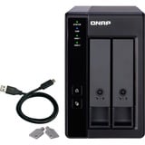 QNAP TR-002 caja para disco duro externo Carcasa de disco duro/SSD Negro 2.5/3.5", Caja de unidades negro, Carcasa de disco duro/SSD, 2.5/3.5", Serial ATA II, Serial ATA III, 6 Gbit/s, Hot-swap, Negro