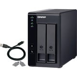 QNAP TR-002 caja para disco duro externo Carcasa de disco duro/SSD Negro 2.5/3.5", Caja de unidades negro, Carcasa de disco duro/SSD, 2.5/3.5", Serial ATA II, Serial ATA III, 6 Gbit/s, Hot-swap, Negro