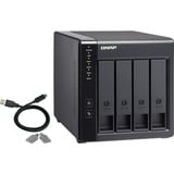 QNAP TR-004 caja para disco duro externo Carcasa de disco duro/SSD Negro 2.5/3.5", Caja de unidades negro, Carcasa de disco duro/SSD, 2.5/3.5", Serial ATA II, 3 Gbit/s, Hot-swap, Negro