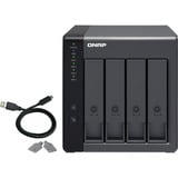 QNAP TR-004 caja para disco duro externo Carcasa de disco duro/SSD Negro 2.5/3.5", Caja de unidades negro, Carcasa de disco duro/SSD, 2.5/3.5", Serial ATA II, 3 Gbit/s, Hot-swap, Negro