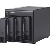 QNAP TR-004 caja para disco duro externo Carcasa de disco duro/SSD Negro 2.5/3.5", Caja de unidades negro, Carcasa de disco duro/SSD, 2.5/3.5", Serial ATA II, 3 Gbit/s, Hot-swap, Negro