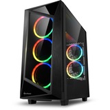 Sharkoon REV200 Midi Tower Negro, Cajas de torre negro, Midi Tower, PC, Negro, ATX, micro ATX, Mini-ITX, Juego, Ventiladores de la caja
