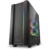 Sharkoon REV220 Midi Tower Negro, Cajas de torre negro, Midi Tower, PC, Negro, ATX, micro ATX, Mini-ITX, Metal, Vidrio templado, Juego