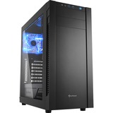 Sharkoon S25-W Midi Tower Negro, Cajas de torre negro, Midi Tower, PC, Negro, ATX, micro ATX, Mini-ITX, Acrílico, Metal, 16,7 cm