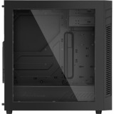 Sharkoon S25-W Midi Tower Negro, Cajas de torre negro, Midi Tower, PC, Negro, ATX, micro ATX, Mini-ITX, Acrílico, Metal, 16,7 cm