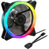 Sharkoon SHARK Blades RGB Carcasa del ordenador Ventilador 12 cm negro, Ventilador, 12 cm, 1200 RPM, 18,2 dB, 94,8 m³/h