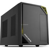 Sharkoon SHARK ZONE C10 Negro, Amarillo, Cajas de torre negro, PC, Negro, Amarillo, Mini-ITX, Metal, Juego, 15 cm