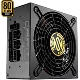 Sharkoon SilentStorm SFX Gold unidad de fuente de alimentación 500 W 20+4 pin ATX Negro, Fuente de alimentación de PC negro, 500 W, 100 - 240 V, 50 - 60 Hz, 7 A, +12V,+3.3V,+5V,+5Vsb,-12V, 105 W