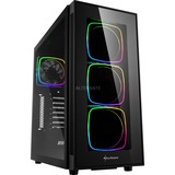 Sharkoon TG6 RGB Midi Tower Negro, Cajas de torre negro, Midi Tower, PC, Negro, ATX, micro ATX, Mini-ITX, 16,5 cm, 40 cm
