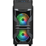 Sharkoon VG7-W RGB Midi Tower Negro, Cajas de torre negro, Midi Tower, PC, Negro, ATX, micro ATX, Mini-ATX, Acrílico, Multi