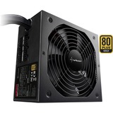 Sharkoon WPM Gold ZERO unidad de fuente de alimentación 650 W 24-pin ATX ATX Negro, Fuente de alimentación de PC negro, 650 W, 100 - 240 V, 47 - 63 Hz, 10 A, Activo, 110 W