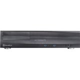 SilverStone ML03 HTPC Negro, Caja de sobremesa negro, HTPC, PC, Negro, micro ATX, Mini-ATX, Mini-ITX, Aluminio, Plástico, SECC, 440 mm