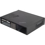 SilverStone ML03 HTPC Negro, Caja de sobremesa negro, HTPC, PC, Negro, micro ATX, Mini-ATX, Mini-ITX, Aluminio, Plástico, SECC, 440 mm