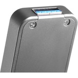 SilverStone MS09 Caja externa para unidad de estado sólido (SSD) Carbón vegetal M.2, Caja de unidades gris oscuro, Caja externa para unidad de estado sólido (SSD), M.2, SATA, Conexión USB, Carbón vegetal