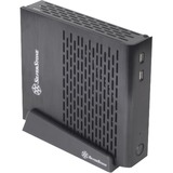 SilverStone PT13B carcasa de ordenador HTPC Negro, Caja HTPC negro, HTPC, PC, Aluminio, Acero, Mini-ITX, Negro, 2.5"