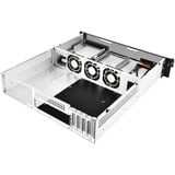 SilverStone RM21-304 Estante Blanco, Caja de rack negro, Estante, Servidor, Blanco, micro ATX, Mini-ITX, Metal, 2U