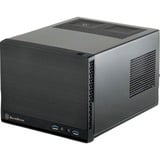 SilverStone SG13 Mini Tower Negro, Cajas de torre negro, Mini Tower, PC, Negro, Mini-DTX, Mini-ITX, Aluminio, Plástico, Acero, 2.5,3.5"