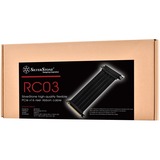SilverStone SST-RC03B-220 cable plano negro, PCI Express 3.0 x16, Macho/Hembra, Negro, 0,22 m
