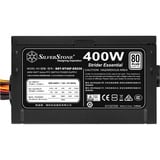 SilverStone ST40F-ES230 unidad de fuente de alimentación 400 W 20-pin ATX ATX Negro, Fuente de alimentación de PC negro, 400 W, 180 - 264 V, 47 - 63 Hz, 3 A, Activo, 100 W