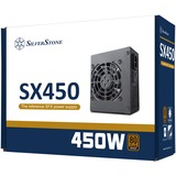 SilverStone SX450-B unidad de fuente de alimentación 450 W 24-pin ATX SFX Negro, Fuente de alimentación de PC negro, 450 W, 90 - 265 V, 47 - 63 Hz, Activo, 120 W, 450 W