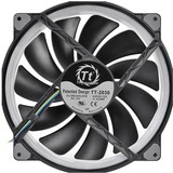 Thermaltake CL-F070-PL20SW-A sistema de refrigeración para ordenador Carcasa del ordenador Ventilador 20 cm Negro negro, Ventilador, 20 cm, 500 RPM, 1500 RPM, 117,96 cfm, Negro