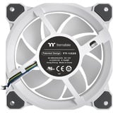 Thermaltake Riing Quad 12 RGB Carcasa del ordenador Ventilador 12 cm Blanco blanco, Ventilador, 12 cm, 500 RPM, 1500 RPM, 25,2 dB, 40,9 cfm