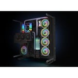 Thermaltake Riing Quad 12 RGB Carcasa del ordenador Ventilador 12 cm Negro negro, Ventilador, 12 cm, 500 RPM, 1500 RPM, 25,2 dB, 40,9 cfm