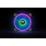 Thermaltake Riing Quad 12 RGB Carcasa del ordenador Ventilador 12 cm Negro negro, Ventilador, 12 cm, 500 RPM, 1500 RPM, 25,2 dB, 40,9 cfm