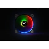 Thermaltake Riing Quad 12 RGB Carcasa del ordenador Ventilador 12 cm Negro negro, Ventilador, 12 cm, 500 RPM, 1500 RPM, 25,2 dB, 40,9 cfm