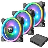 Thermaltake Riing Trio 12 LED RGB Radiator Fan TT Premium Edition Carcasa del ordenador Ventilador 12 cm Negro Ventilador, 12 cm, 500 RPM, 1500 RPM, 25,2 dB, 41,13 cfm