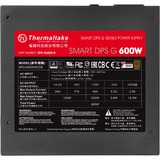 Thermaltake SPG-600DH2CCB unidad de fuente de alimentación 600 W 24-pin ATX ATX Negro, Rojo, Fuente de alimentación de PC negro, 600 W, 100 - 240 V, 720 W, 47 - 63 Hz, 9 A, Activo
