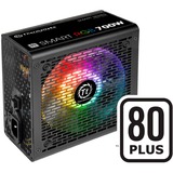 Thermaltake Smart RGB unidad de fuente de alimentación 700 W 20+4 pin ATX ATX Negro, Fuente de alimentación de PC negro, 700 W, 230 V, 50 - 60 Hz, 9 A, Activo, 120 W