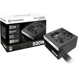 Thermaltake TR2 S unidad de fuente de alimentación 500 W 20+4 pin ATX ATX, Fuente de alimentación de PC negro, 500 W, 230 V, 50 - 60 Hz, 8 A, Activo, 100 W