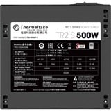 Thermaltake TR2 S unidad de fuente de alimentación 500 W 20+4 pin ATX ATX, Fuente de alimentación de PC negro, 500 W, 230 V, 50 - 60 Hz, 8 A, Activo, 100 W