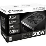 Thermaltake TR2 S unidad de fuente de alimentación 500 W 20+4 pin ATX ATX, Fuente de alimentación de PC negro, 500 W, 230 V, 50 - 60 Hz, 8 A, Activo, 100 W