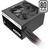 Thermaltake TRS-600AH2NK unidad de fuente de alimentación 600 W 20+4 pin ATX ATX Negro, Fuente de alimentación de PC negro, 600 W, 230 V, 50 - 60 Hz, 8 A, Activo, 105 W