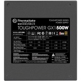 Thermaltake Toughpower GX1 500W Gold unidad de fuente de alimentación ATX Negro, Fuente de alimentación de PC negro, 500 W, 100 - 240 V, 600 W, 47 - 63 Hz, 8 A, Activo