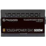 Thermaltake Toughpower GX1 500W Gold unidad de fuente de alimentación ATX Negro, Fuente de alimentación de PC negro, 500 W, 100 - 240 V, 600 W, 47 - 63 Hz, 8 A, Activo