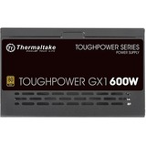 Thermaltake Toughpower GX1 600W Gold unidad de fuente de alimentación 24-pin ATX ATX Negro, Fuente de alimentación de PC negro, 600 W, 100 - 240 V, 720 W, 47 - 63 Hz, 9 A, Activo