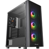 Thermaltake V250 TG ARGB Midi Tower Negro, Cajas de torre negro, Midi Tower, PC, Negro, ATX, micro ATX, Mini-ITX, SPCC, Juego