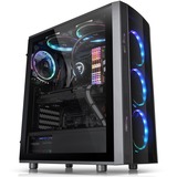 Thermaltake Versa J25 TG RGB Midi Tower Negro, Cajas de torre negro, Midi Tower, PC, Negro, ATX, micro ATX, Mini-ITX, SPCC, Ventiladores de la caja, Frente
