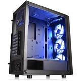 Thermaltake Versa J25 TG RGB Midi Tower Negro, Cajas de torre negro, Midi Tower, PC, Negro, ATX, micro ATX, Mini-ITX, SPCC, Ventiladores de la caja, Frente
