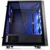 Thermaltake Versa J25 TG RGB Midi Tower Negro, Cajas de torre negro, Midi Tower, PC, Negro, ATX, micro ATX, Mini-ITX, SPCC, Ventiladores de la caja, Frente